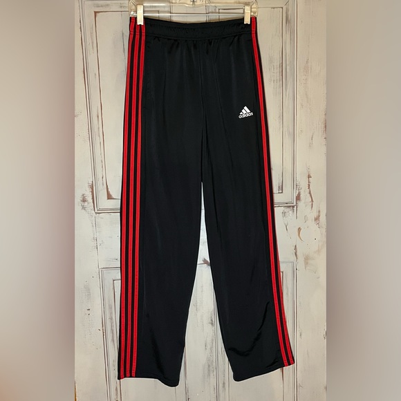 adidas Other - Adidas 3 stripe red black track athletic jogger pants mens M